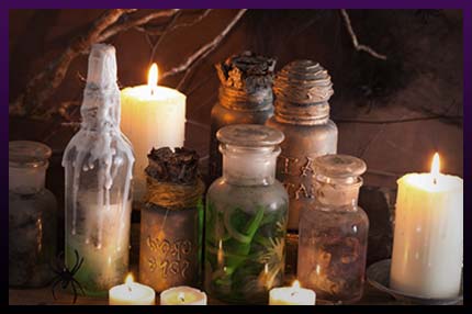 Pagan magic candles