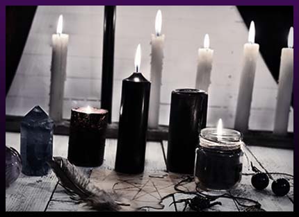 Casting death hex with candles