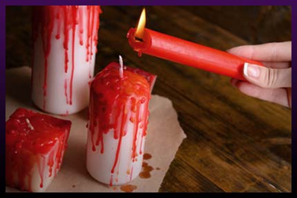 Love spell cast candles