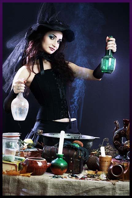 Witch cast love spells