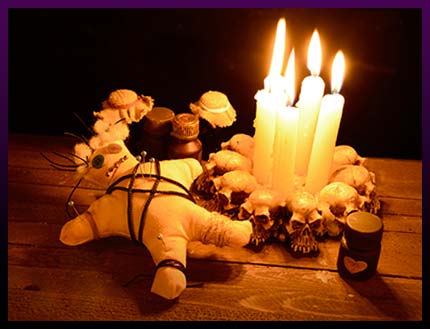 Voodoo rituals candles