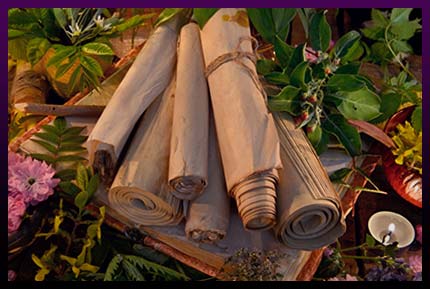 Herbal spells scrolls