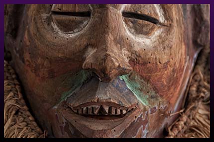 African voodoo mask love spell