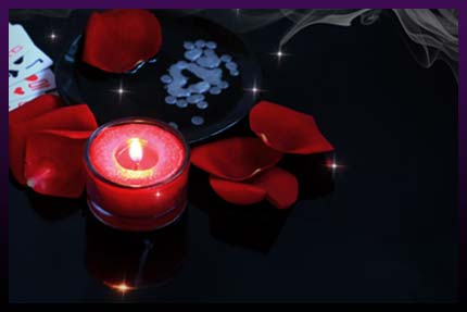 Love spell candles cast ritual