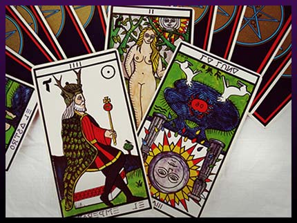 Reading tarot cards