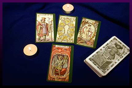 Tarot card candle spell
