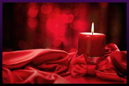 Love spell red candle ritual